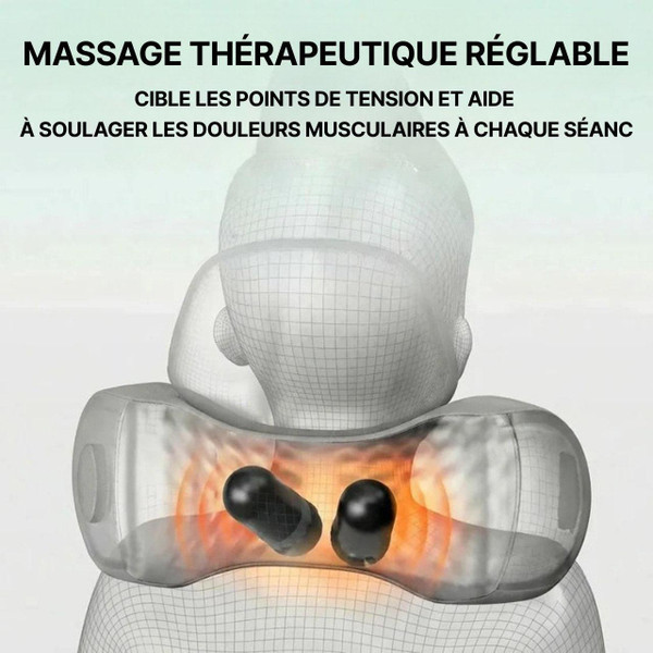 Masseur Cervical Chauffant - Coussin Cervical Massant zaxx