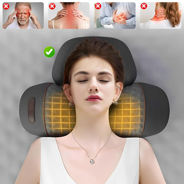 Masseur Cervical Chauffant - Coussin Cervical Massant zaxx
