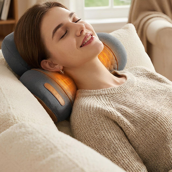 Masseur Cervical Chauffant - Coussin Cervical Massant zaxx