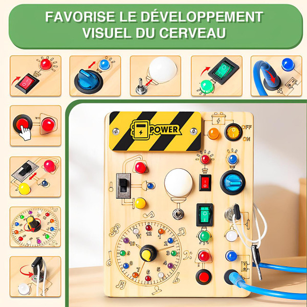 Tableau D'Activités Montessori Enfant - Jouet Sensoriel à Partir d'1 An zaxx