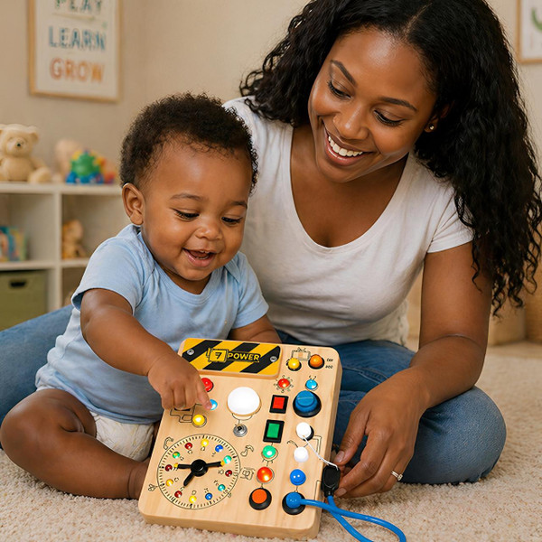 Tableau D'Activités Montessori Enfant - Jouet Sensoriel à Partir d'1 An zaxx
