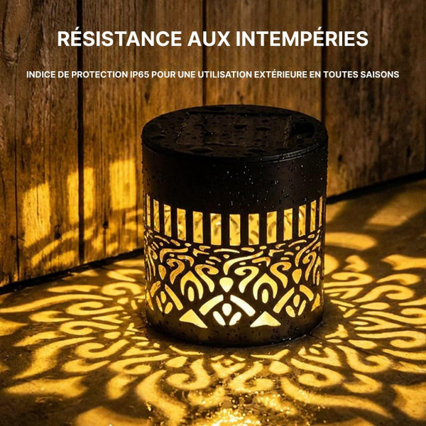 Lampe Murale Solaire Mandala - Projecteur Pour Jardin, Clôture Et Extérieur, Décoration De Terrasse zaxx