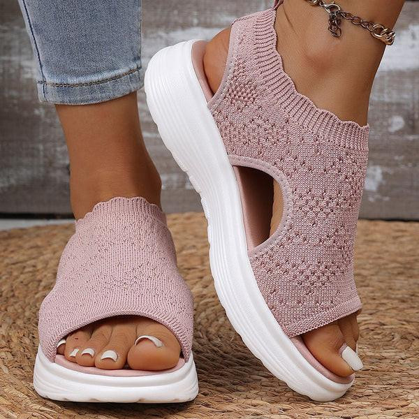 Sandales Confort Femme à Semelle Compensée De Maintien zaxx