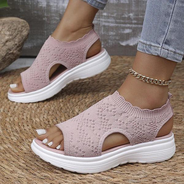 Sandales Confort Femme à Semelle Compensée De Maintien zaxx