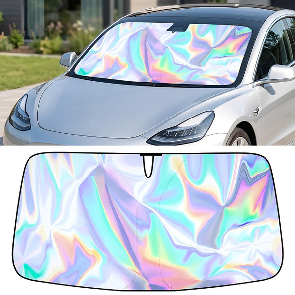 Pare-soleil Voiture Pour Pare Brise Avant Anti UV Pliable zaxx