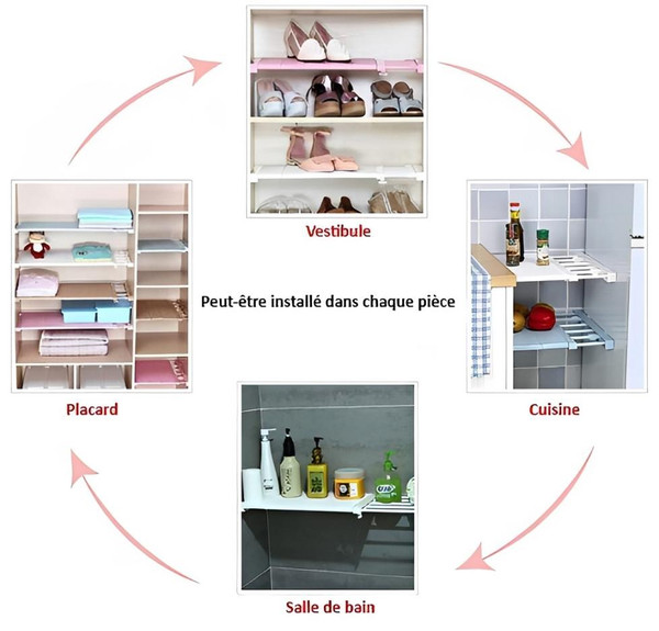 Planche de rangement ajustable zaxx