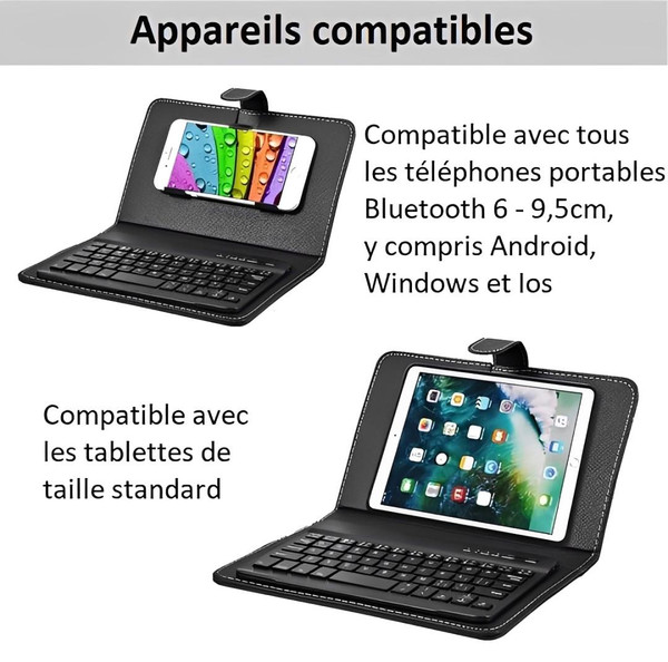Clavier Sans Fil Bluetooth Avec Housse De Protection zaxx