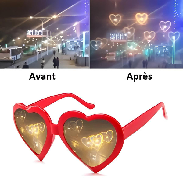 Lunettes De Diffraction - Effet De Lumière Cœur zaxx