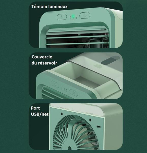 Mini Climatiseur Rechargeable a Eau zaxx