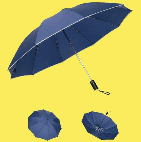 Parapluie Knirps femme mini inversé pliant bleu automatique
