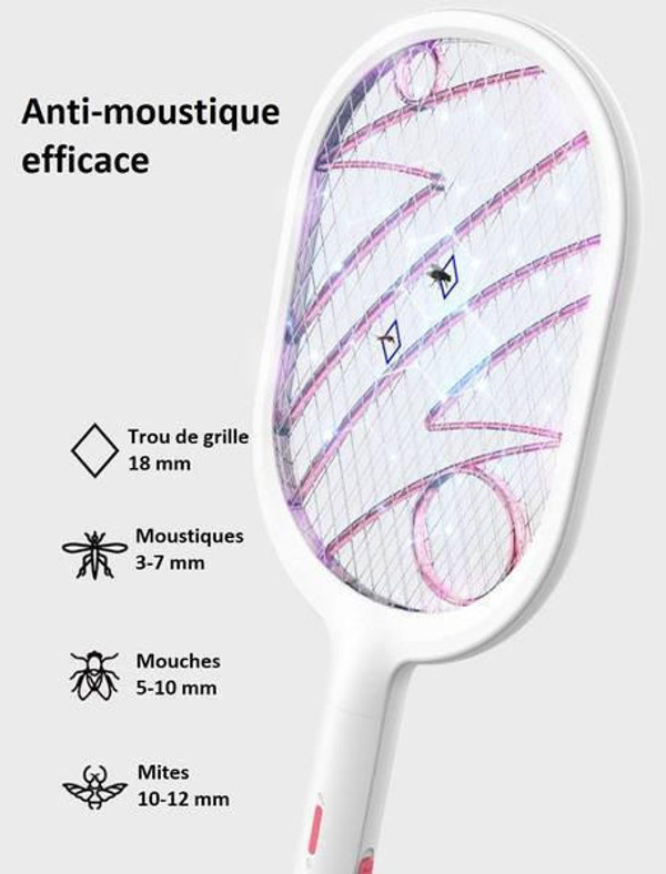 Raquette électrique anti-moustique RAE-02