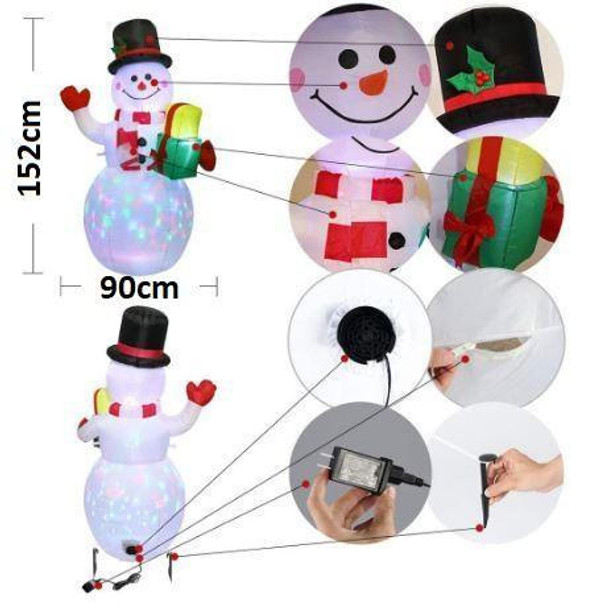 Bonhomme De Neige Gonflable Lumineux zaxx