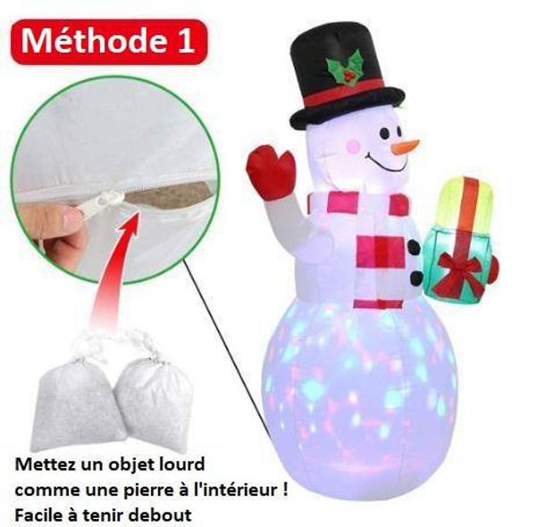 Bonhomme De Neige Gonflable Lumineux zaxx