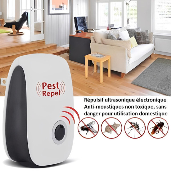 PESTREPEL™: Insectifuge à Ultrasons pour Insectes et Rongeurs PESTREPEL™: Insectifuge à Ultrasons pour Insectes et Rongeurs zaxx