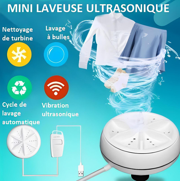 Mini Lave-vaisselle | Lave-linge Ultrasonique Portable zaxx