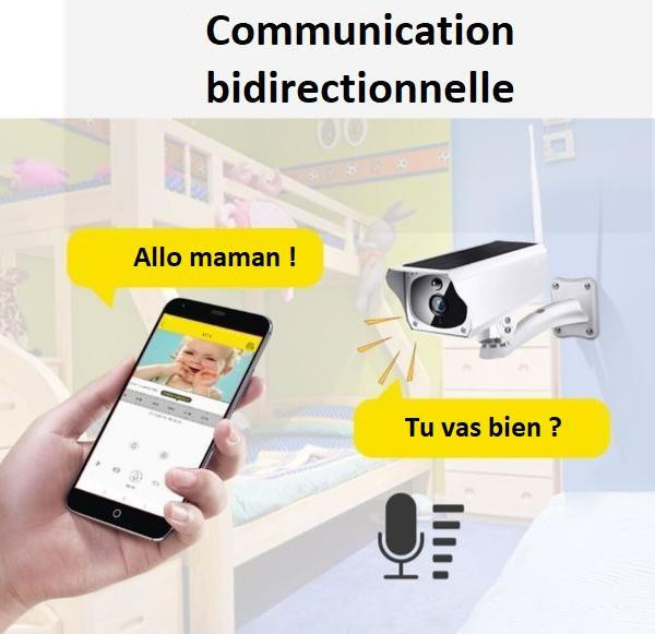 Tech Discount - caméra surveillance wifi solaire panneau solaire sans fil  dispositif d'enregistrement extérieure à distance appli téléphone portable  - Caméra de surveillance connectée - Rue du Commerce