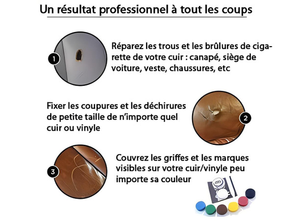 Kit de Réparation Universel pour Cuir zaxx