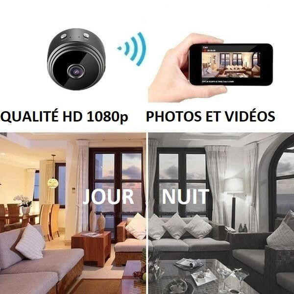 Caméra de surveillance IP intérieur 1080 P sans fil