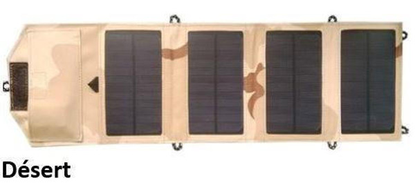 Chargeur de telephone - panneau solaire portable 8W zaxx