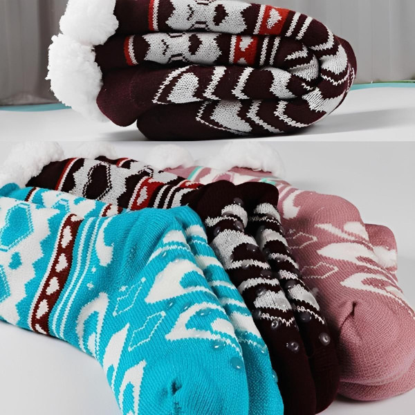 Chaussettes d'Intérieur En Laine Polaire Extra Chaude zaxx