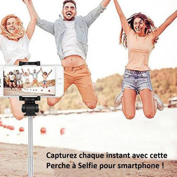 Perche a Selfie 4-en-1 avec Telecommande Bluetooth zaxx