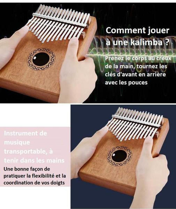 Piano à pouce Kalimba 17 touches ProKussion Instructions -  France