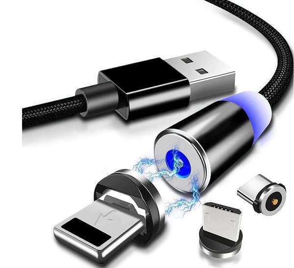 Cable magnetique chargement iPhone - Type C - Micro Usb 360° zaxx