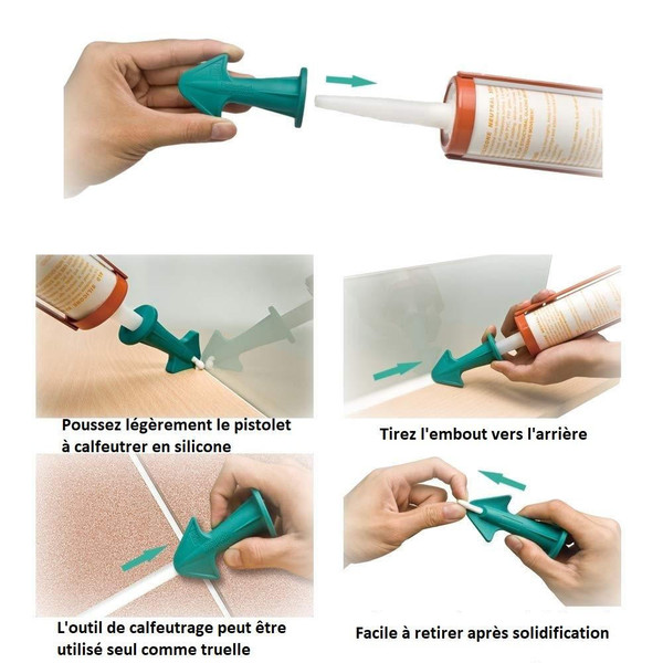 Outil De Calfeutrage En Silicone 3-en-1 zaxx