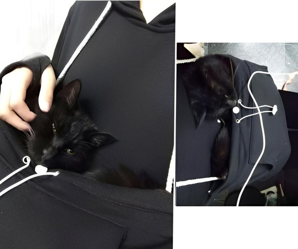 Sweat à capuche poche kangourou pour chien et chat zaxx