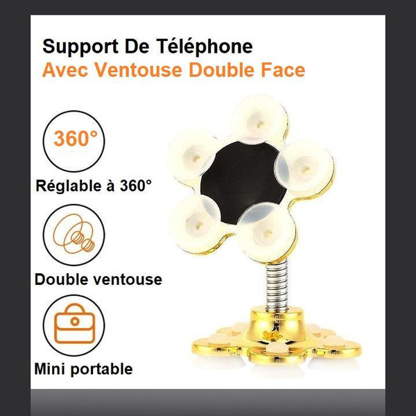 Support De Telephone Avec Ventouse Double Face zaxx