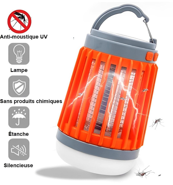Lampe LED Anti-Moustique 2-en-1 zaxx