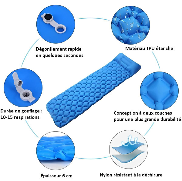 Matelas d'Extérieur Gonflable zaxx