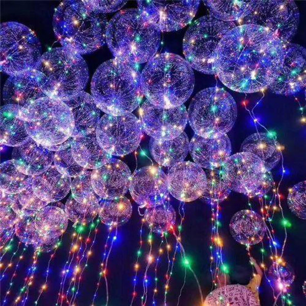 Ballon transparent avec guirlande LED pour Mariages et Fêtes, Accessoires  de fête