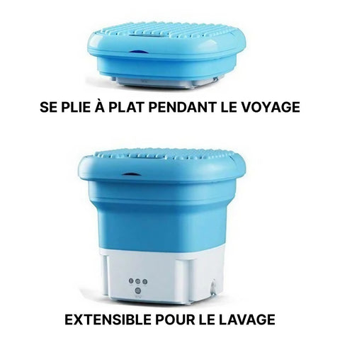 Machine à laver portable,Machine à laver 6,5 L, pliable, portable,  automatique, nettoyage en profondeur, lavage et essorage, avec tube d'eau,  100-240 V, prise UE violette