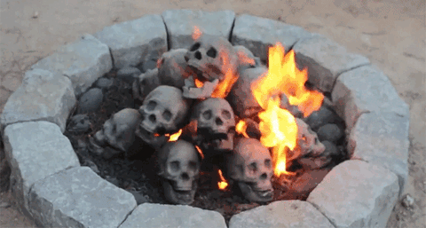 1 pièce Crâne en céramique d'Halloween - Décoration d'Halloween
