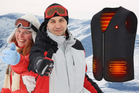 Gilet chauffant Usb avec batterie incluse, gants chauds d'hiver pour hommes  et femmes, écharpe chauffante pour le cou, équipement d'exercice