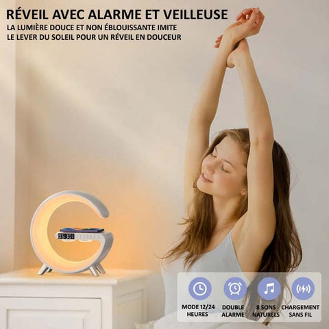 Lampe publicitaire LED avec chargeur à induction - Sur stock - By Touch