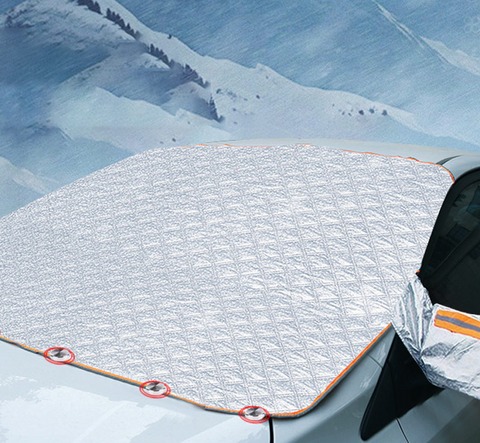 Pare-brise magnétique de voiture Couverture de neige Hiver Frost Guard  Protecteurs de parasol Multifonctionnel