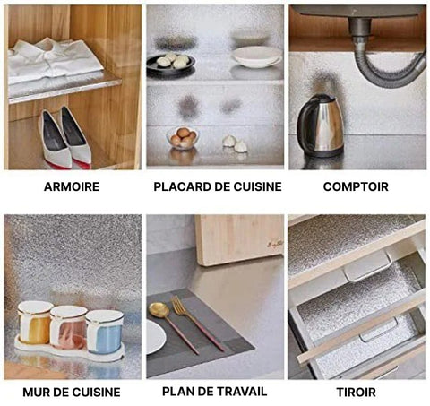 Adhésif Crédence Cuisine 40x500 Cm – Effet Inox Brossé, Imperméable, Anti-Taches, Pour Mur Et Meubles