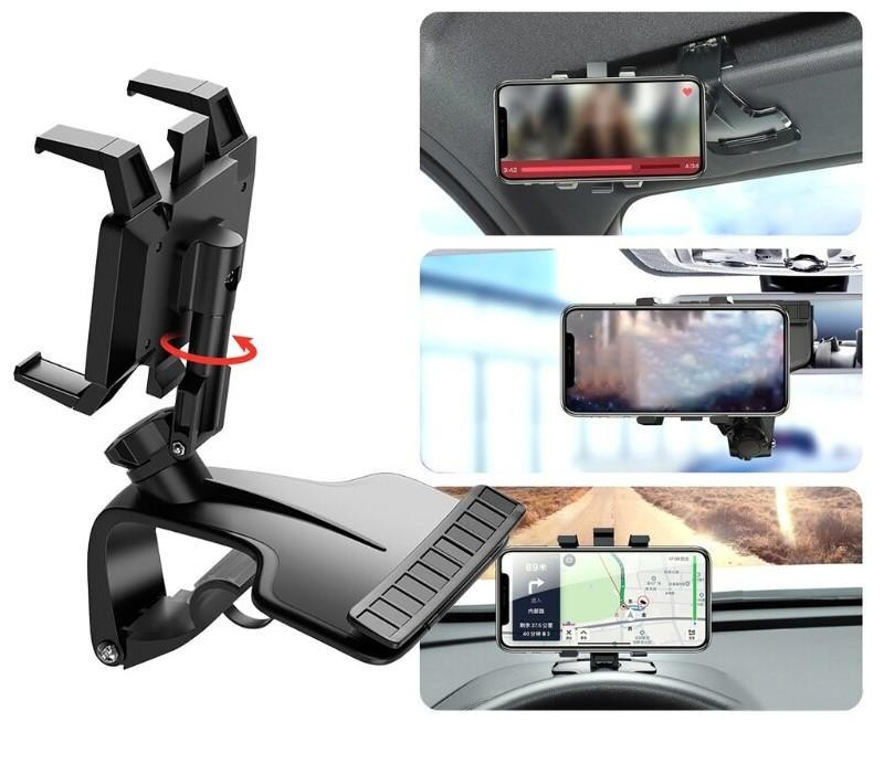 Support Téléphone Voiture Rotatif Automatique 2 En 1 - Charge Sans Fil 15W, Fixation Ventilation, Rotation 360°, Compatible Universel (Gris)