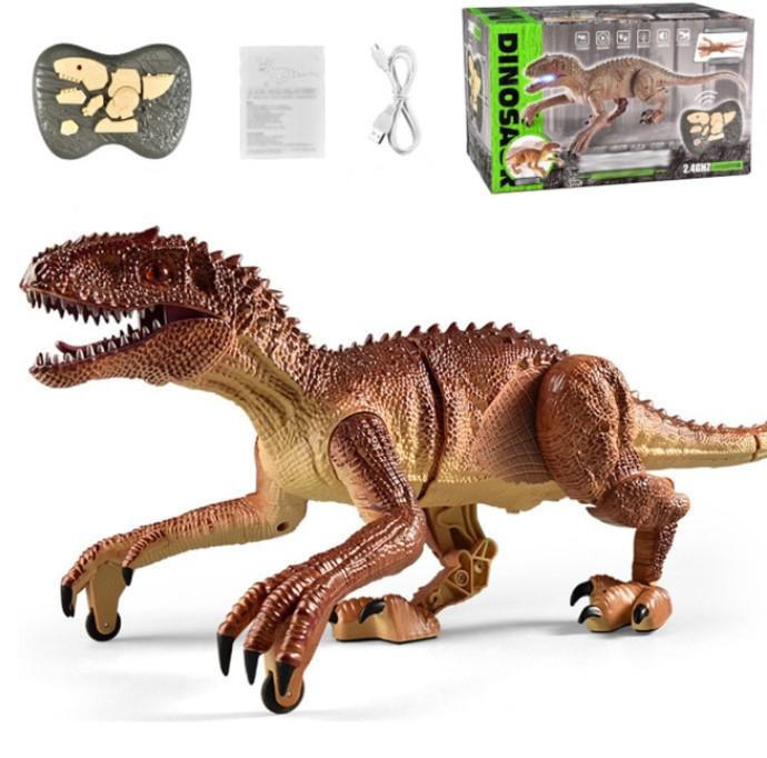 NEXBOX Jouet Dinosaure télécommandé pour Enfants - RC Velociraptor Dino  électrique avec Son et lumière, Marche, rugit, Twist, Cadeau d'anniversaire  de