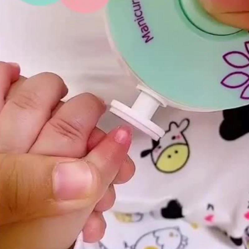 Nouveaux enfants Coupe-ongles électrique Kid Nail Polisher Tool Kit Manucure  Set Facile à couper Coupe-ongles pour nouveau-né