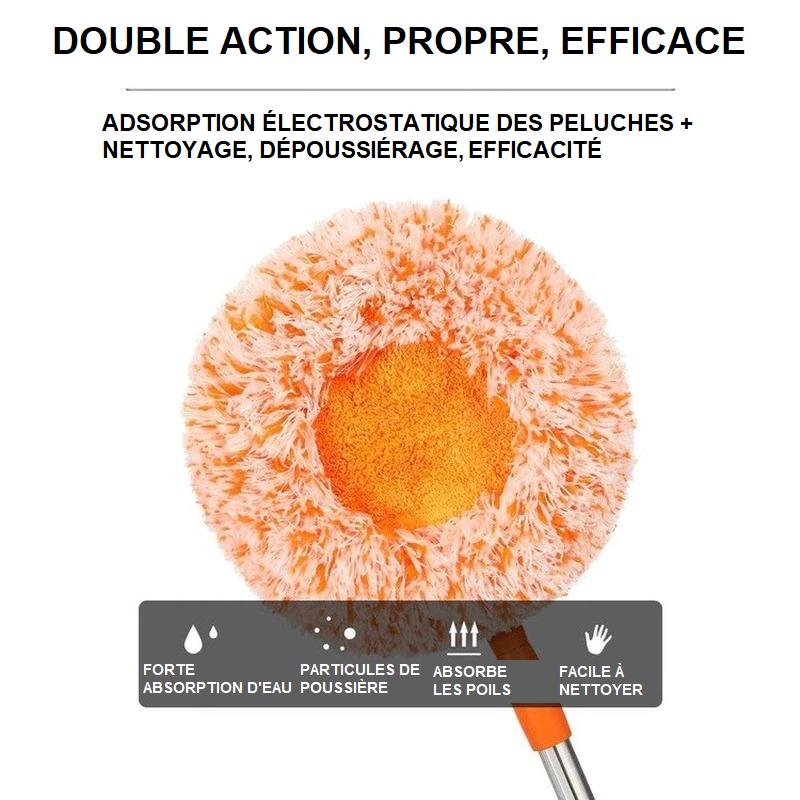 Lot De 2 Tampons Nettoyage Pour Balai Vapeur/lavante – Tête Ronde, Réutilisables, Lavables – Compatible Plupart Modèles - 2