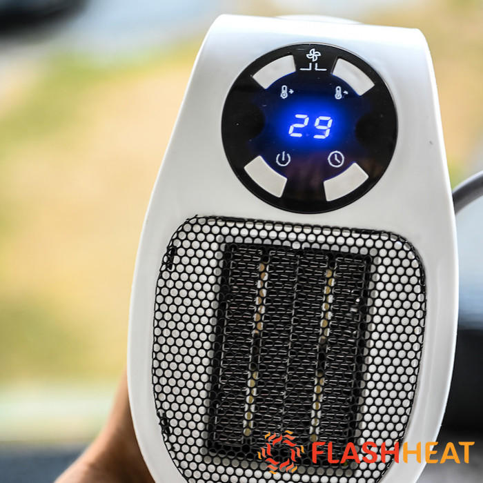 Flame Heater - Mini Chauffage électrique Soufflant Radiateur avec  télécommande - Happy Solde