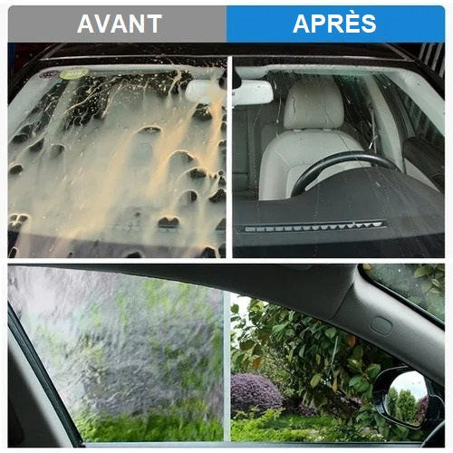 Nettoyant Pare-brise Nanotechnologie 3 En 1 - Anti-buée, Anti-pluie, Anti-trace - Pour Voiture Et Maison - 3