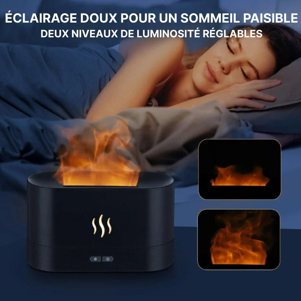 Diffuseur de parfum & humidificateur d'air avec effet flamme