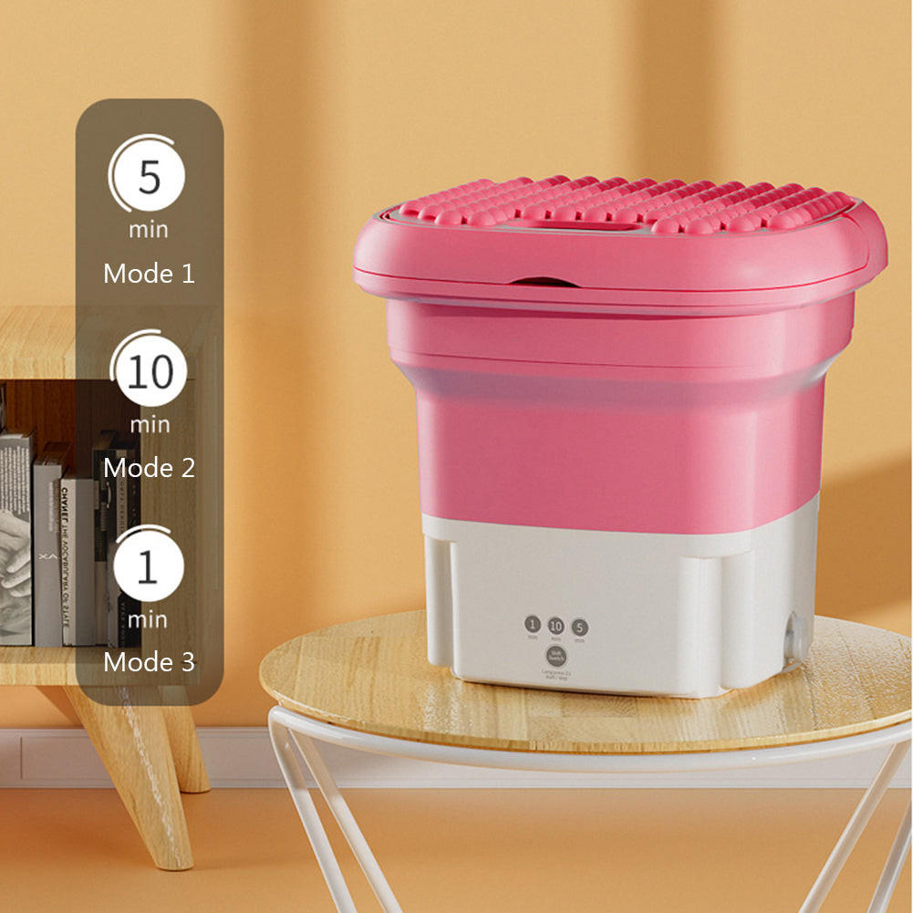 Machine à Laver Pliable Portable Avec Séchage - Pour Sous-vêtements, Chaussettes, Petits Vêtements - Idéale Voyages Et Petits Espaces (Kaki) - 2