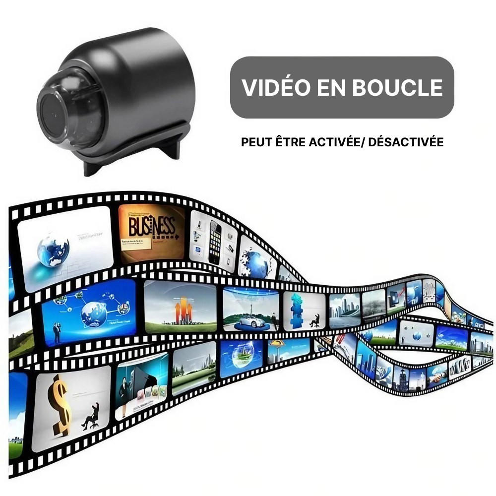 Mini caméra de surveillance IP Wifi H19 HD 30 fps capteur de mouvement et  vision nocturne HDME + Carte micro SD 64go