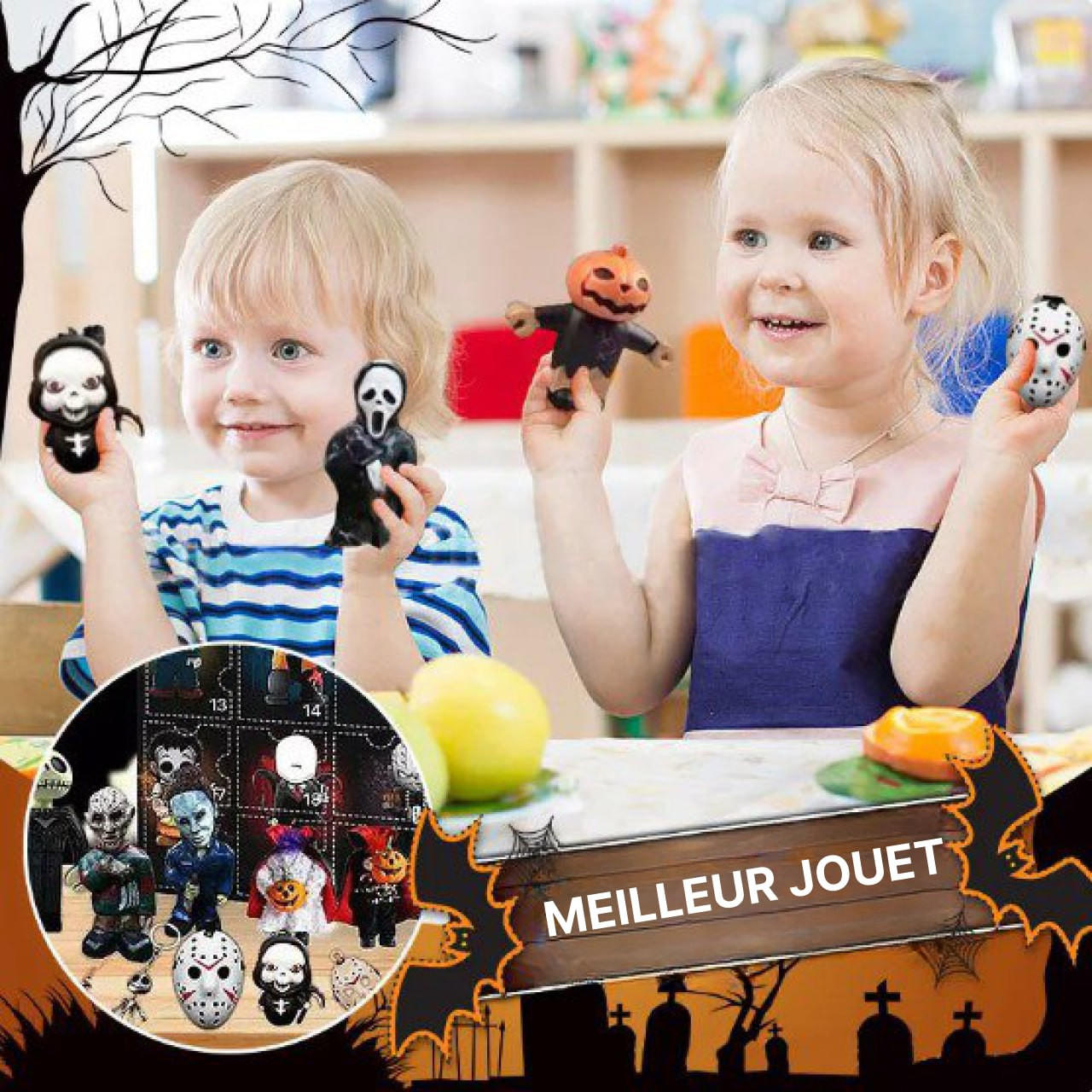 Calendrier de l'Avent 2023 Festival des fantômes Calendrier d'horreur  fantôme Blind Box Nuit d'horreur Halloween 24 Compte à rebours de l'Avent  Halloween Blind Box