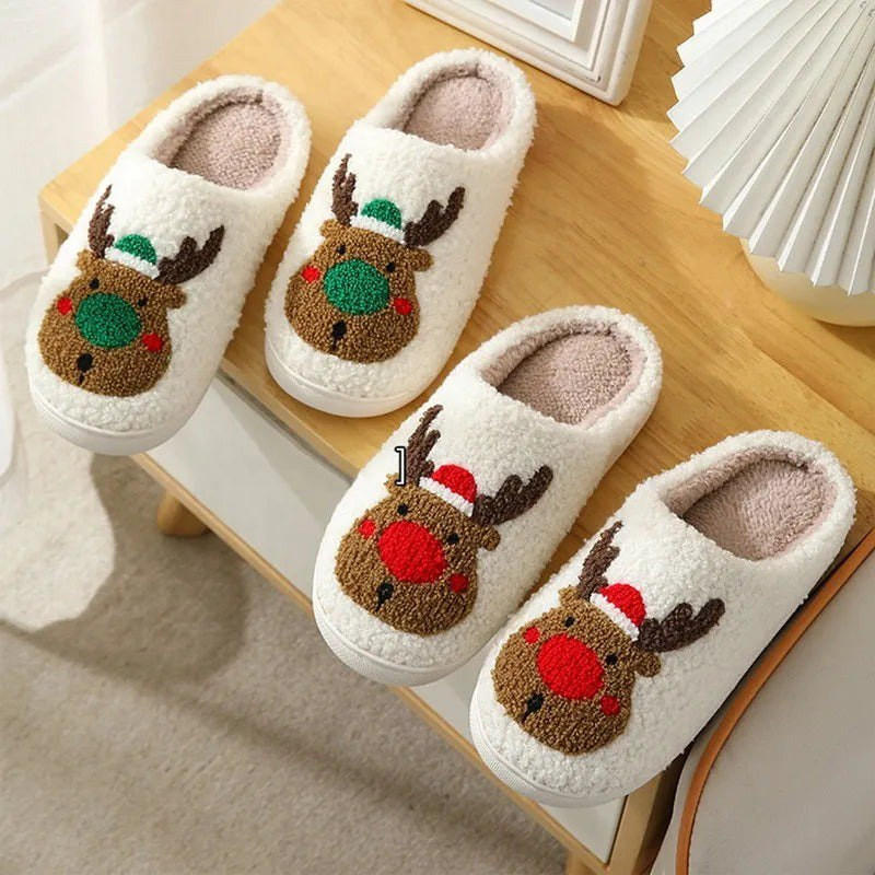 Chaussons D'Intérieur Noël - Semelle Antidérapante, Doublure Polaire, Confortables Pour Maison - 8